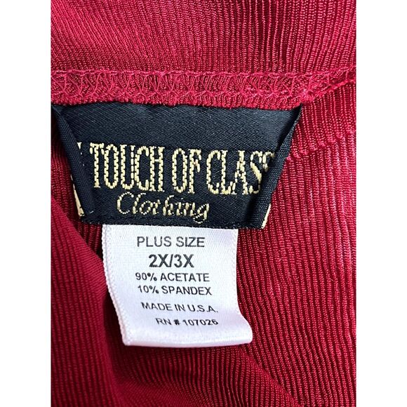 Vintage Touch of Class Clothing Slinky Red Cardigan Plus Size 2X/3X Open Acetate - Picture 6 of 9